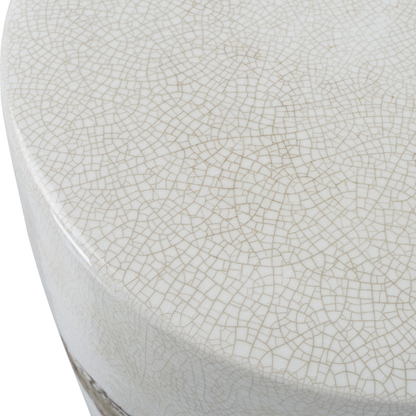 Uttermost Comanche White Ceramic Garden Stool 25287 Ceramic