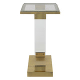 Uttermost Muse Seeded Glass Accent Table 25291 ACRYLIC,GLASS AND METAL