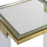 Uttermost Muse Seeded Glass Accent Table 25291 ACRYLIC,GLASS AND METAL