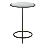 Uttermost Twofold White Marble Accent Table 25749 IRON, MARBLE