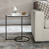 Uttermost Twofold White Marble Accent Table 25749 IRON, MARBLE