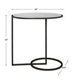 Uttermost Twofold White Marble Accent Table 25749 IRON, MARBLE