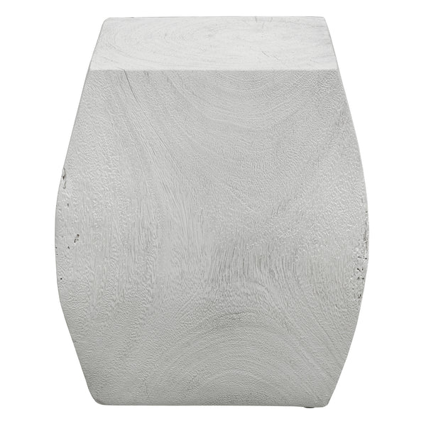 Uttermost Grove Ivory Wooden Accent Stool 25295 SUAR WOOD