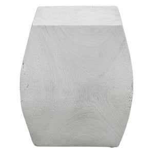 Uttermost Grove Ivory Wooden Accent Stool 25295 SUAR WOOD