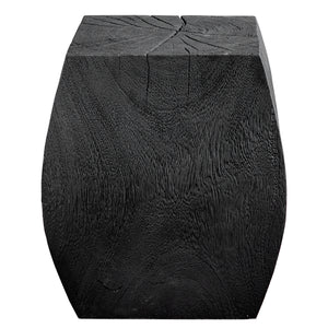 Uttermost Grove Black Wooden Accent Stool 25296 SUAR WOOD