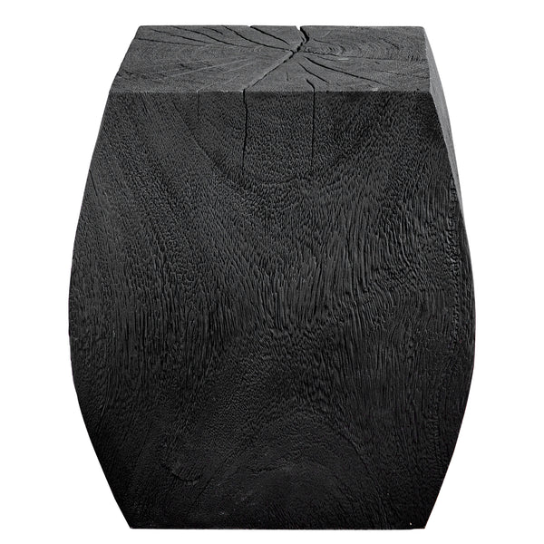 Uttermost Grove Black Wooden Accent Stool 25296 SUAR WOOD