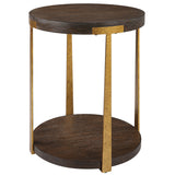 Uttermost Palisade Round Wood Side Table 25554 MDF,METAL,VENEER,HARDWARE