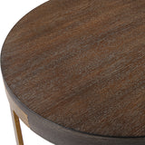 Uttermost Palisade Round Wood Side Table 25554 MDF,METAL,VENEER,HARDWARE