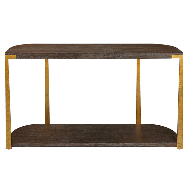 Uttermost Palisade Wood Console Table 25556 MDF,OAK VENEER,METAL,HARDWARE