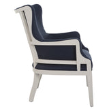 Uttermost Gordonston Blue Fabric Accent Chair 23753 RUBBER WOOD, PLYWOOD, PLYFOAM, FABRIC