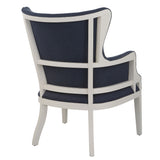 Uttermost Gordonston Blue Fabric Accent Chair 23753 RUBBER WOOD, PLYWOOD, PLYFOAM, FABRIC