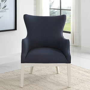 Uttermost Gordonston Blue Fabric Accent Chair 23753 RUBBER WOOD, PLYWOOD, PLYFOAM, FABRIC
