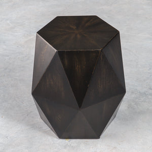 Uttermost Volker Black Geometric Accent Table 25272 JAVA MIX WOOD, MDF, AND VENEER