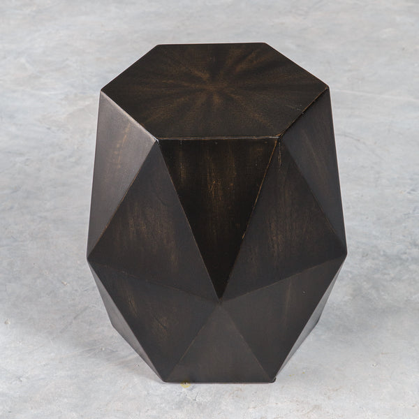 Uttermost Volker Black Geometric Accent Table 25272 JAVA MIX WOOD, MDF, AND VENEER