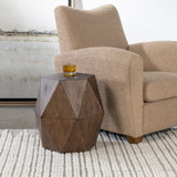 Uttermost Volker Honey Geometric Accent Table 25274 JAVA MIX WOOD, MDF, AND VENEER