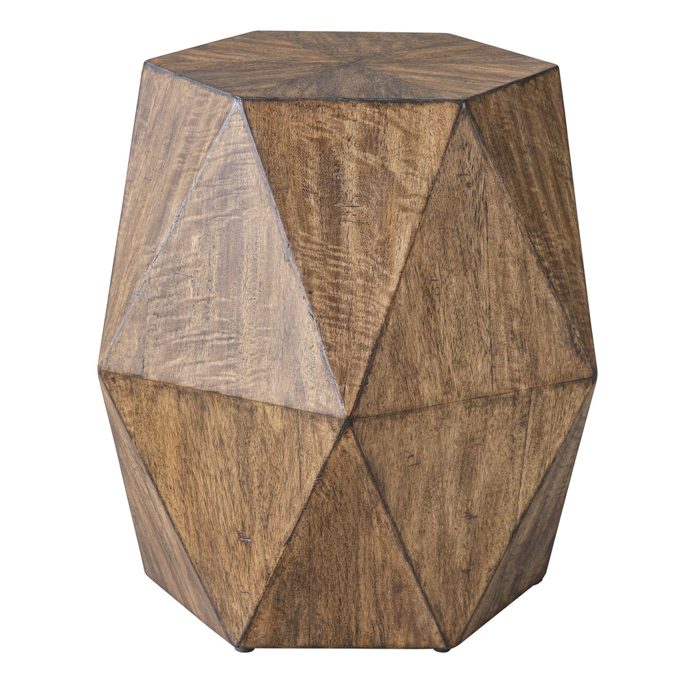 Uttermost Volker Honey Geometric Accent Table 25274 JAVA MIX WOOD, MDF, AND VENEER