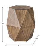 Uttermost Volker Honey Geometric Accent Table 25274 JAVA MIX WOOD, MDF, AND VENEER