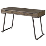 Uttermost Comrade Natural Wood Desk 25275 TITLE TSCA VI, JAVA MIX WOOD, VENEER, METAL, PLYWOOD