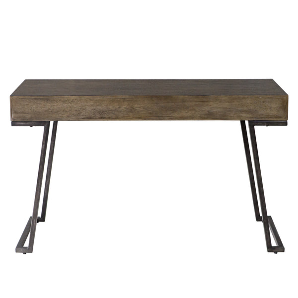 Uttermost Comrade Natural Wood Desk 25275 TITLE TSCA VI, JAVA MIX WOOD, VENEER, METAL, PLYWOOD