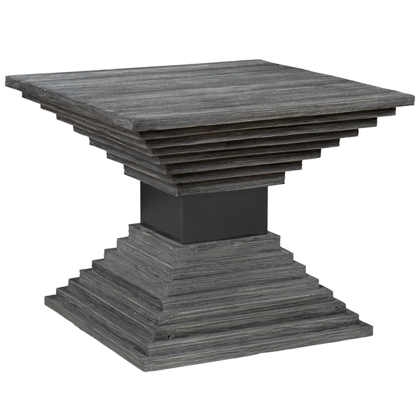 Uttermost Andes Wooden Geometric Accent Table 25288 FIR WOOD,STAINLESSS STEEL,PLYWOOD