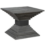 Uttermost Andes Wooden Geometric Accent Table 25288 FIR WOOD,STAINLESSS STEEL,PLYWOOD