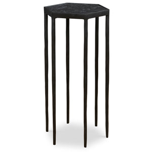 Uttermost Aviary Hexagonal Accent Table 25881 MARBLE, IRON