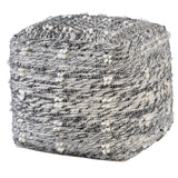 Uttermost Narol Gray Pouf 23974 POLYESTER, COTTON, WOOL