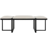 Uttermost Triple Cloud Modern Upholstered Bench 23761 IRON, MDF, POLYESTER, FOAM