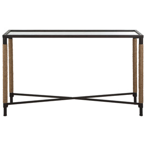 Uttermost Braddock Coastal Console Table 22880 IRON, MDF, MIRROR, ROPE