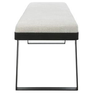 Uttermost Hover Modern Bench 23758 IRON,MDF,FOAM,FABRIC