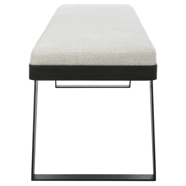 Uttermost Hover Modern Bench 23758 IRON,MDF,FOAM,FABRIC