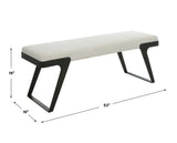 Uttermost Hover Modern Bench 23758 IRON,MDF,FOAM,FABRIC