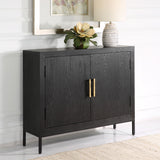 Uttermost Front Range Dark Oak 2 Door Cabinet 22891 MDF, IRON, FIR, OAK VENEER