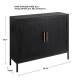 Uttermost Front Range Dark Oak 2 Door Cabinet 22891 MDF, IRON, FIR, OAK VENEER