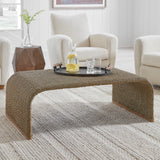 Uttermost Calabria Woven Seagrass Coffee Table 22877 WEAVING WITH MANGO WOOD AND METAL