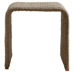 Uttermost Calabria Woven Seagrass End Table 22878 WEAVING WITH MANGO WOOD AND METAL