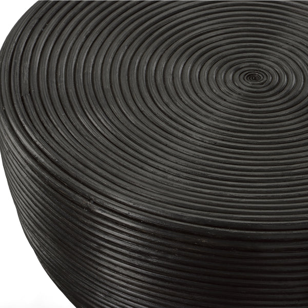 Uttermost Bongo Black Rattan Side Table 22899 RATTAN