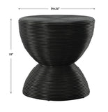 Uttermost Bongo Black Rattan Side Table 22899 RATTAN