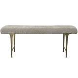 Uttermost Imperial Upholstered Gray Bench 23765 IRON, MDF, POLYESTER, FOAM