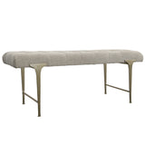 Uttermost Imperial Upholstered Gray Bench 23765 IRON, MDF, POLYESTER, FOAM