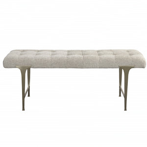 Uttermost Imperial Upholstered Gray Bench 23765 IRON, MDF, POLYESTER, FOAM