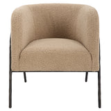 Jacobsen Tan Shearling Barrel Chair