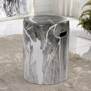 Uttermost Marvel Marbled Garden Stool 22896 Ceramic