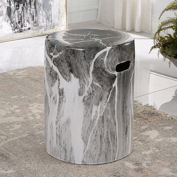 Uttermost Marvel Marbled Garden Stool 22896 Ceramic