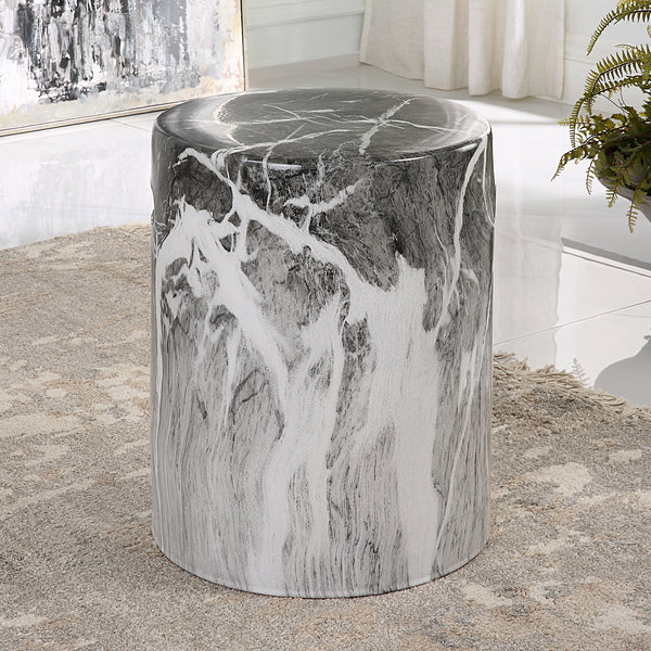Uttermost Marvel Marbled Garden Stool 22896 Ceramic