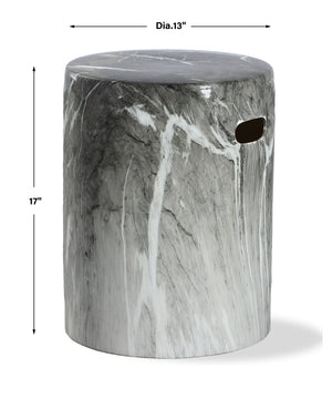 Uttermost Marvel Marbled Garden Stool 22896 Ceramic