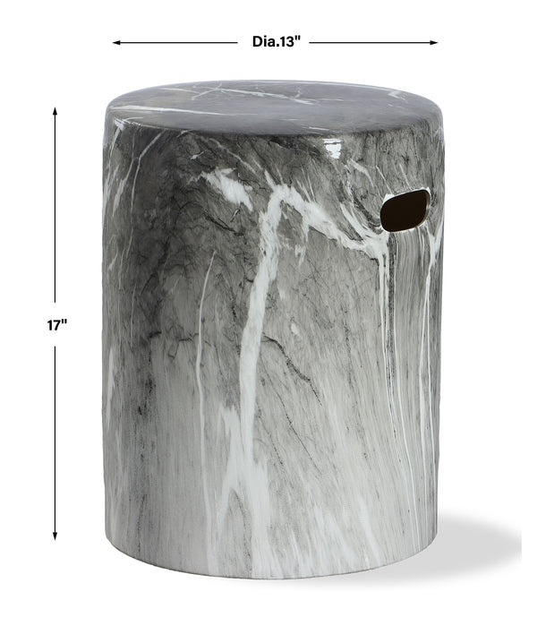 Uttermost Marvel Marbled Garden Stool 22896 Ceramic