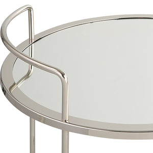 Uttermost Spritz Chrome Bar Cart 22895 STEEL, MIRROR, MDF