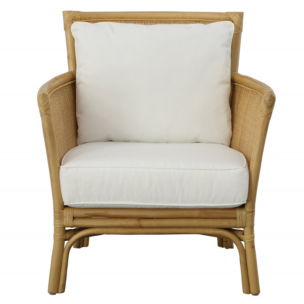 Uttermost Pacific Rattan Armchair 23766 RATTAN WITH FOAM AND FABRIC