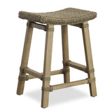 Uttermost Everglade Sea Grass Counter Stool 22903 WOOD WITH SEAGRASS, RATTAN AND STRAP